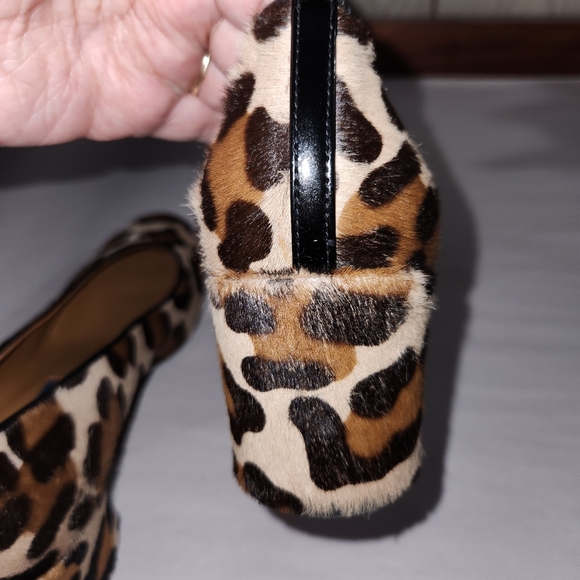Margaux The Heel Leopard Print Hair Calf Upper Block Heels Size 39 Sz 8.5 - Picture 5 of 11